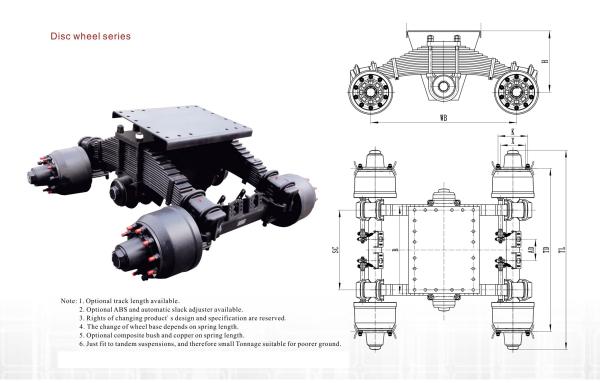 Quality Mechanical Suspension Bogie Suspension Truck Suspension Parts High Mounting Series for sale