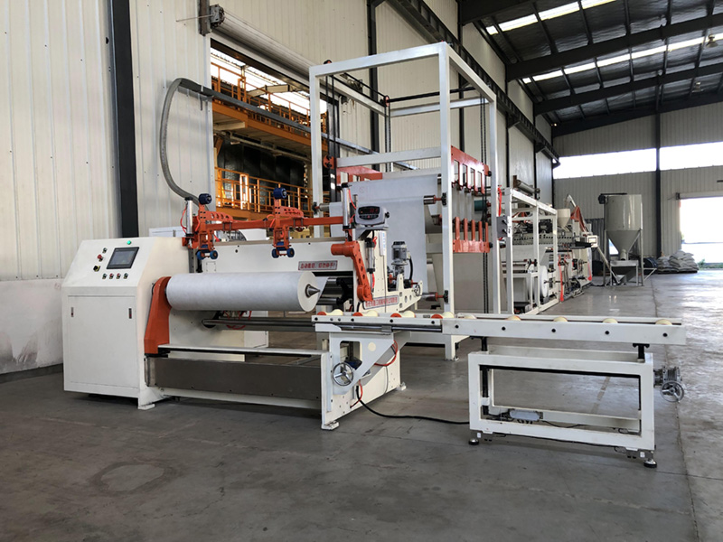 Electrical Control Winding Machine For PE Sheet Fabric Carpet And Turf Coiling System
