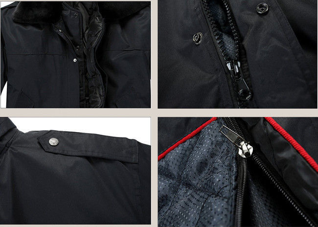 Winter Dark Color Security Guard Uniform Wind Resistant With Two Pieces Set