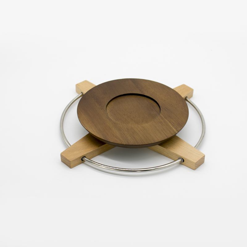 3.9 inch round bamboo Wooden Coasters for Drinks - Natural Acacia Wood Drink Coaster Set for Drinking Glasses