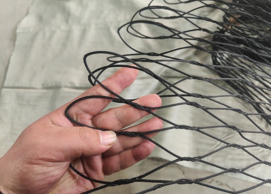 Black Oxidized Stainless Steel Rope Net 2mm Stainless Steel Cable Mesh