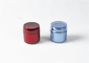 China Facial Mask Acrylic Cosmetic Containers , Basic Round Empty Cosmetic Jars wholesale