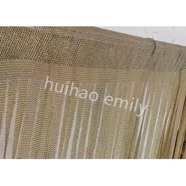 0.8x7mm Welded Type Ring Mesh Curtain For Interior Decoration