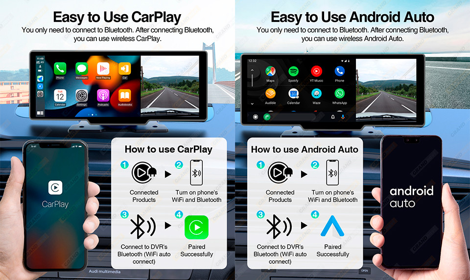 Universal 10.26 Inch Portable Carplay Screen Car Radio Multimedia Wifi Video Player Apple Android