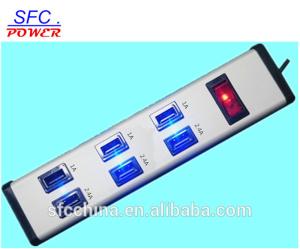 China 5V 2.4A and 1A USB 6-PORTS CHARGING STATION FOR iPad mobile MP3 wholesale