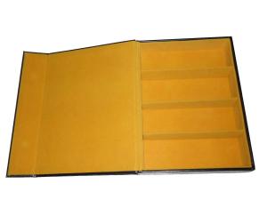 China Elegant Black Eyeglass Display Box 4 Pairs Tray Glasses Storage Display Case wholesale