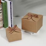 Premium Square Gift Box Set with Gold Ribbon Bows