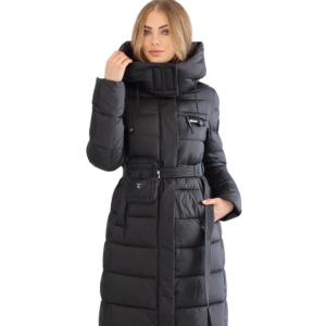 China FODARLLOY 2022 wholesale ladies warm hooded cotton-padded clothes slim long down winter jackets women coats wholesale