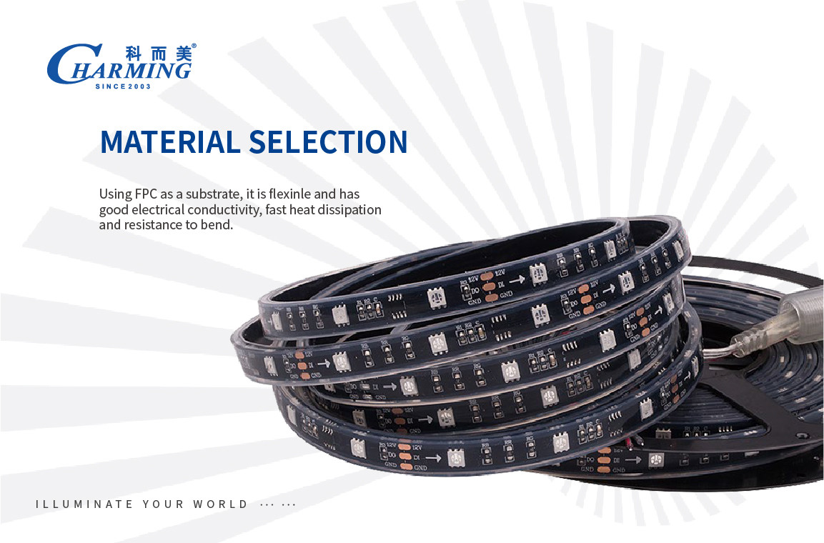 IP65 SMD 5050 RGB LED Strip Light 60PCS/M Practical Length 5M