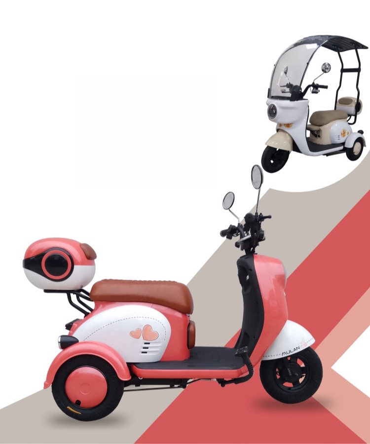 New Electric Bicycle Three Wheel Electric Tricycle for elderly/parents Four Seats Electric Tricycle Safe and Durable