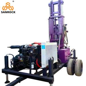 China Water Borehole Drilling Equipment 300meter Hydraulic Drilling Rig Portable Water Well Drilling Rigs wholesale