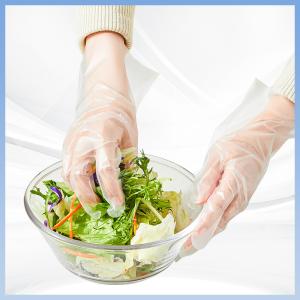 China Hygienic TPE Clear Plastic Disposable Gloves Food Safe Dust Free on sale