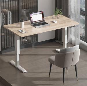 China Electric Height Adjustable Desk for Boss Manager Office Design Walnut Wooden Luxury wholesale