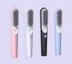 PET Handle Rechargeable Wireless Hair Straightener Brush
