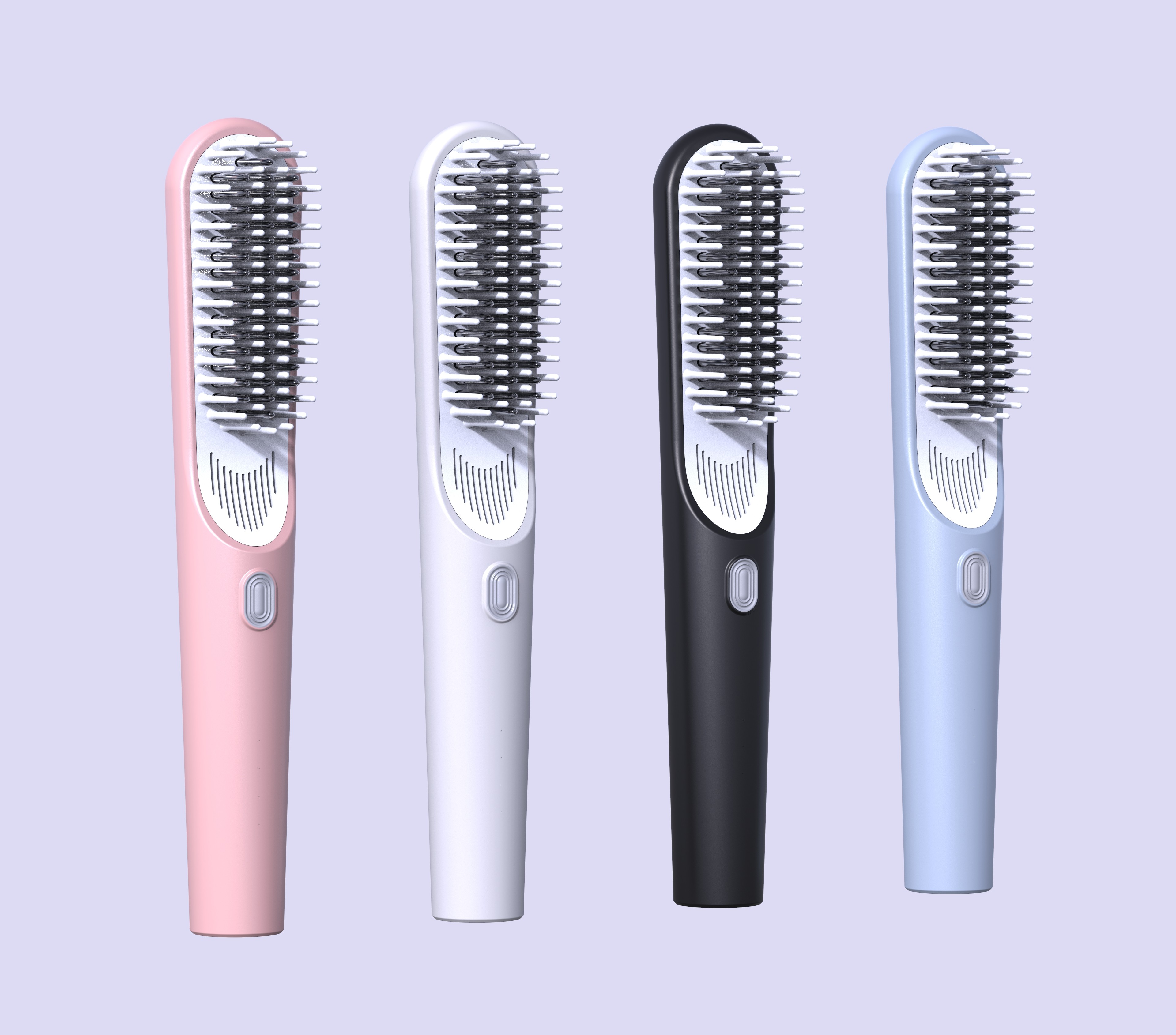 PET Handle Rechargeable Wireless Hair Straightener Brush
