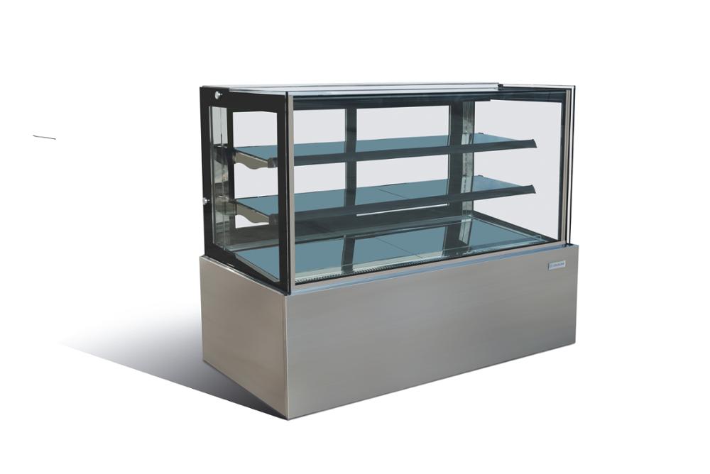 220V Glass Cake Display Cabinet refrigerated bakery case For Pastry 22.7 CU.FT