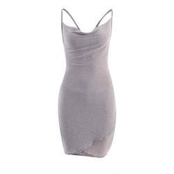 Customized Elegant Girls Dress Flash Suspender Women Sexy off Shoulder Party Dresses