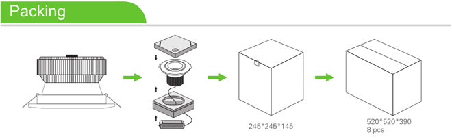 Excellent quality led commercial gimbal led downlight adjustable cob 50w downlight