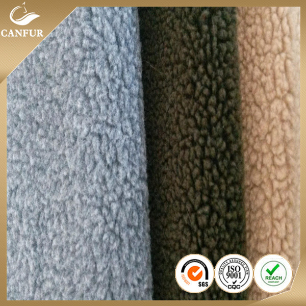 100D Plain 100% Polyester Jackets Sherpa Fabric Lining Fabric with Shrink-Resistant