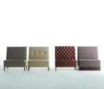Modern High Back Restaurant Booth Seating 2 Seater Furniture Sofa