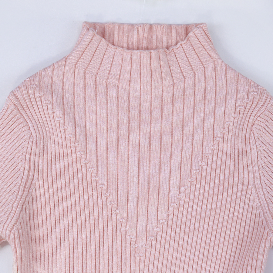 Autumn Winter Girls' Pullover Sweater Girls' Mock rib Collar Clothes Children's Kid Girl Sweater