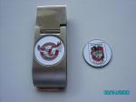 Soft enamel Silver / Antique Silver Engraved Money Clip