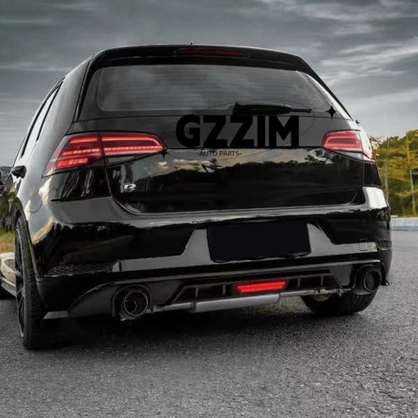 ABS/PP Material Rear Bumper Lip Spoiler Diffuser for Golf 7.5 To GT Style