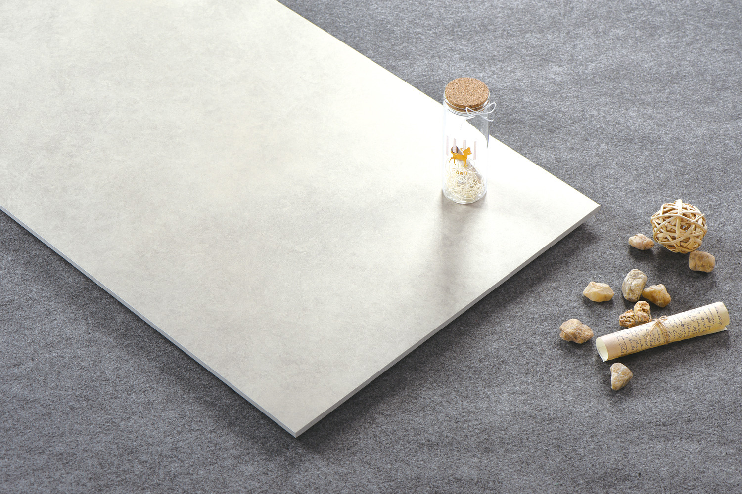 600x1200mm Beige Starry Glaze Soft Glazed Porcelain Tile For Dining Room W.A0.5%
