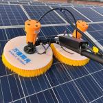 Double-Head Rotary Brush for Solar Panels Economic Version 5.5 Meters Telescopic