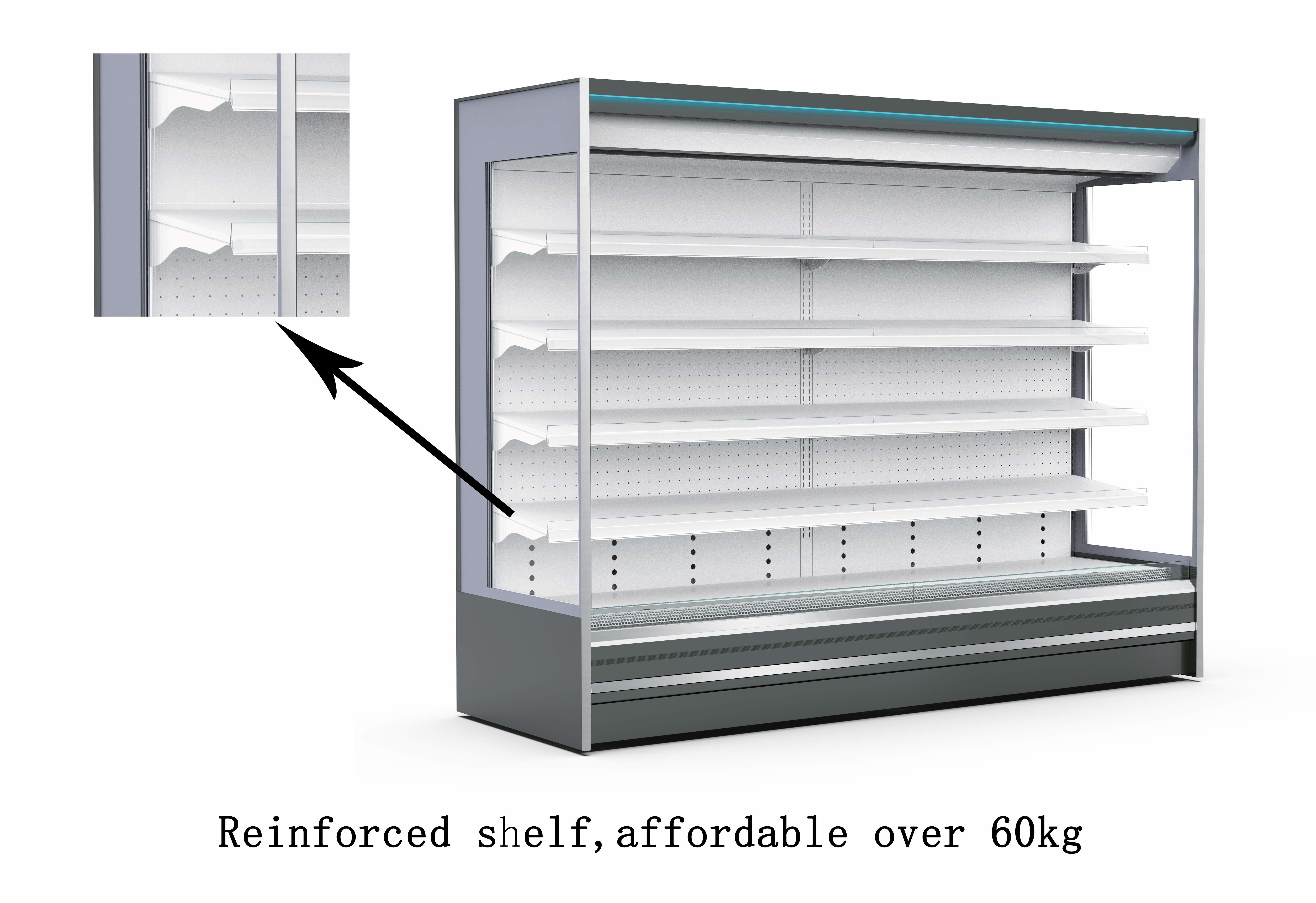 Front Open Air Curtain Display Cooler