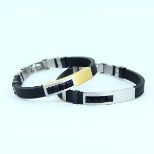China Factory Direct Stainless Steel High Quality Silicone Bracelet Bangle LBI54 wholesale