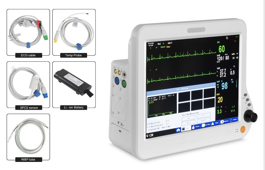 Modular Portable Vitals Machine Hospital For Monitoring ECG BP SPO2