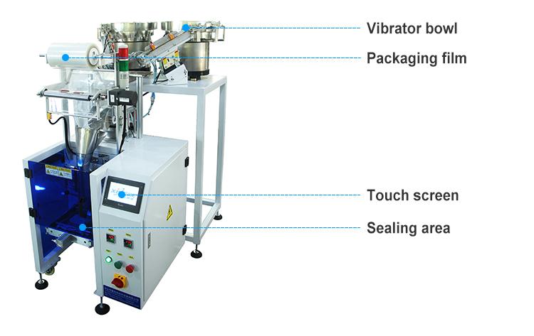 Automatic Screw Hardware Nuts and Bolts Pouch Bagging Packing Machine By Xingke Machinery