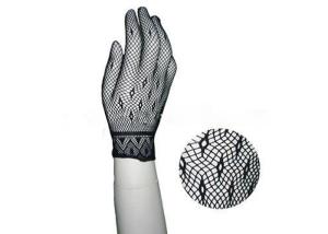 China Elegant Lace Fishnet Hand Gloves Burlesque Black Fishnet Arm Warmers wholesale