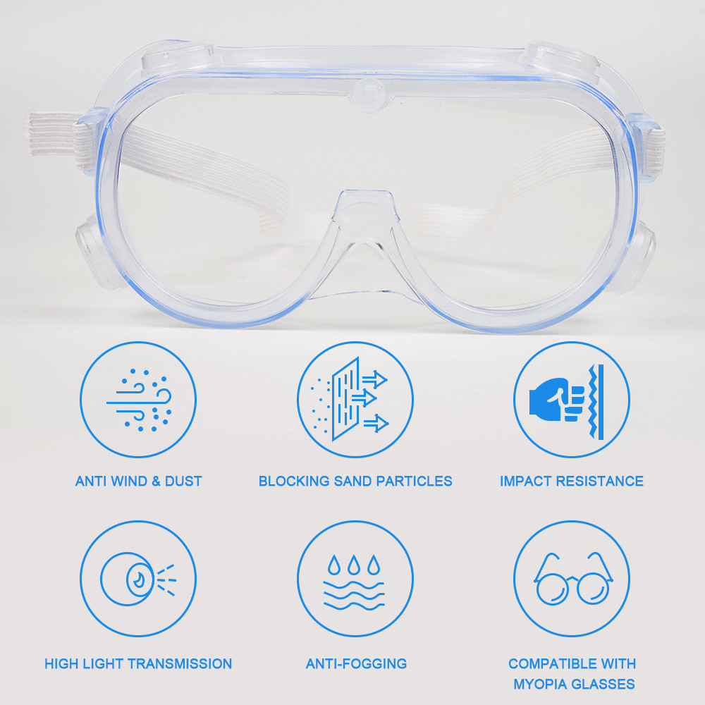 Anti Virus Anti Impact Medical Protective Safety Glasses , Anti Fog Disposable Protective Safety Goggle