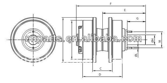 After Service Online support Excavator Carrier Roller for EX225 EX215 ZX225