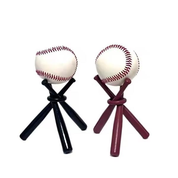 Factory Direct Wooden Crafts - Colorful Mini Baseball Bat with Display Stand and