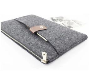 China hot items customized Felt Laptop Sleeve with leather bulk buy from China wholesale