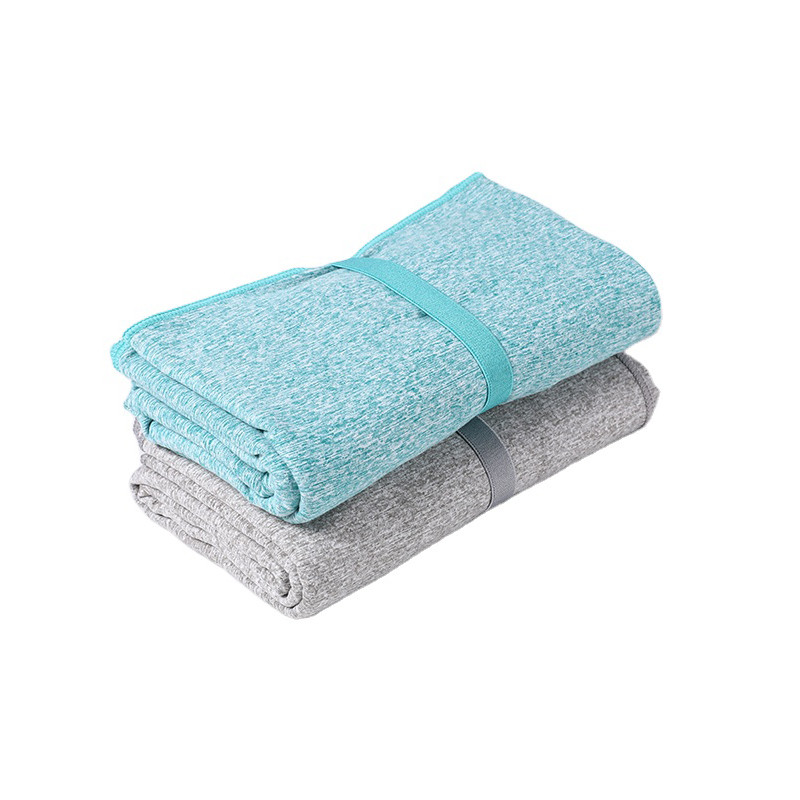 Quick Dry Microfiber Suede Blue Beach Towel Blanket Custom 19x39 Inch
