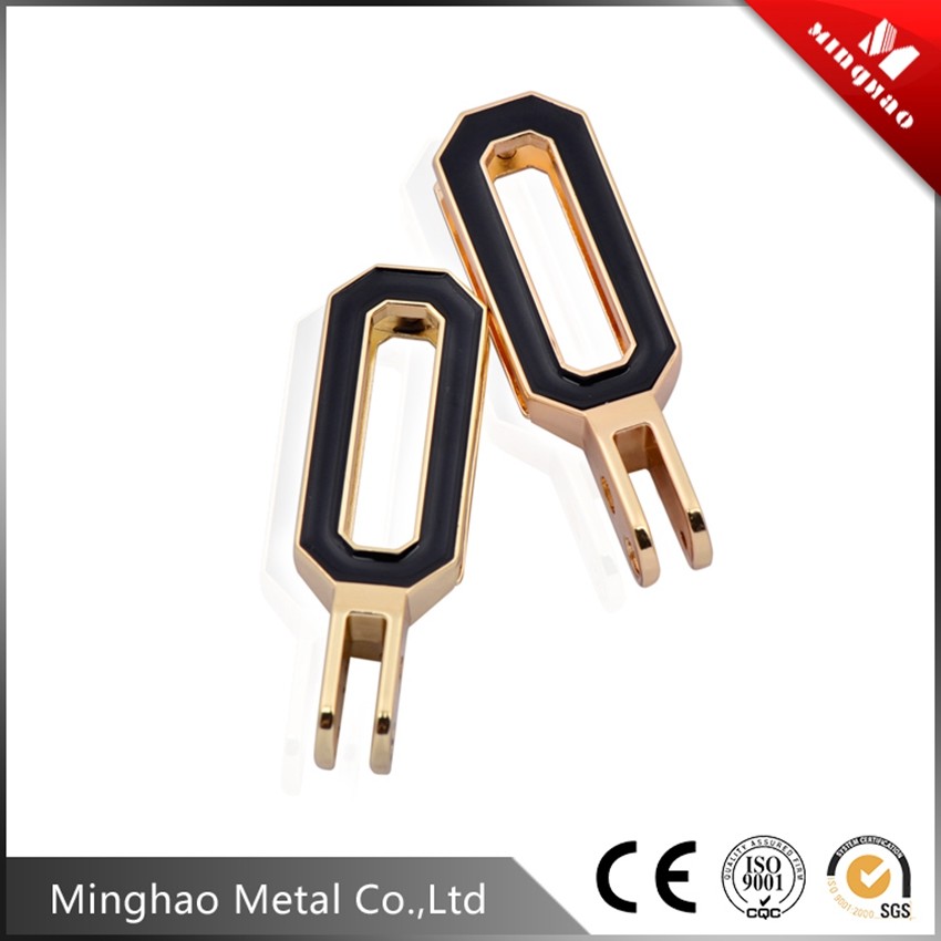 Promotion black square zinc alloy metal accessories,18.7*63.8mm black parts
