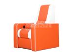 PU Leather Electric Recliner Sofa Orange Color With Reading Lamp For VIP Cinema