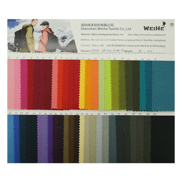 Waterproof 1680 Double Ply 100% Polyester PVC Fabric For Backpack Bags