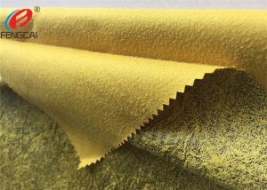 China Warp Knitted Bronzing Micro Suede Polyester Fabric For Sofa / Upholstery wholesale