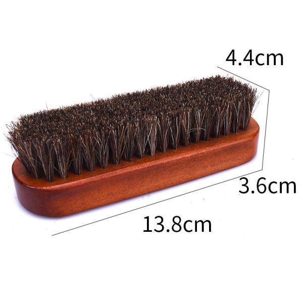 Bristles Horsehair Wooden Shoe Brush Cleaning Polish