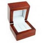 Eco Friendly Jewelry Wooden Box Food Grade Lacquer For Wedding Double Rings