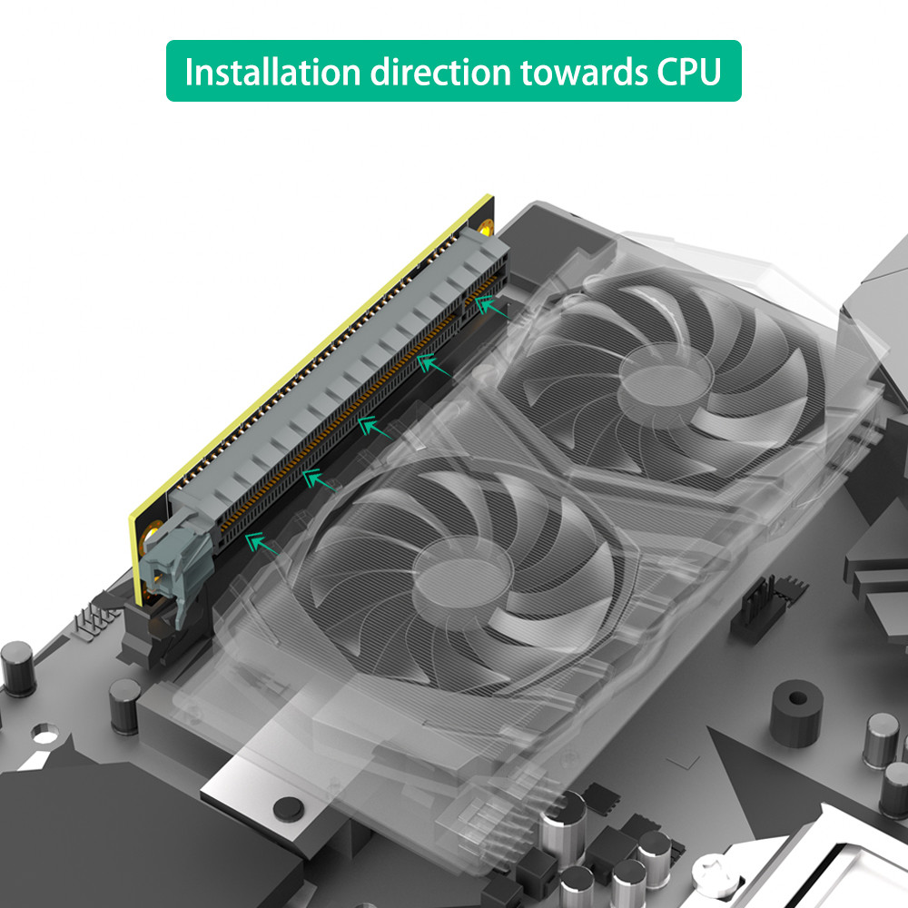 Reverse PCI-E 16X 3.0 express PCI-E 90 Degree Male To Female Riser Card