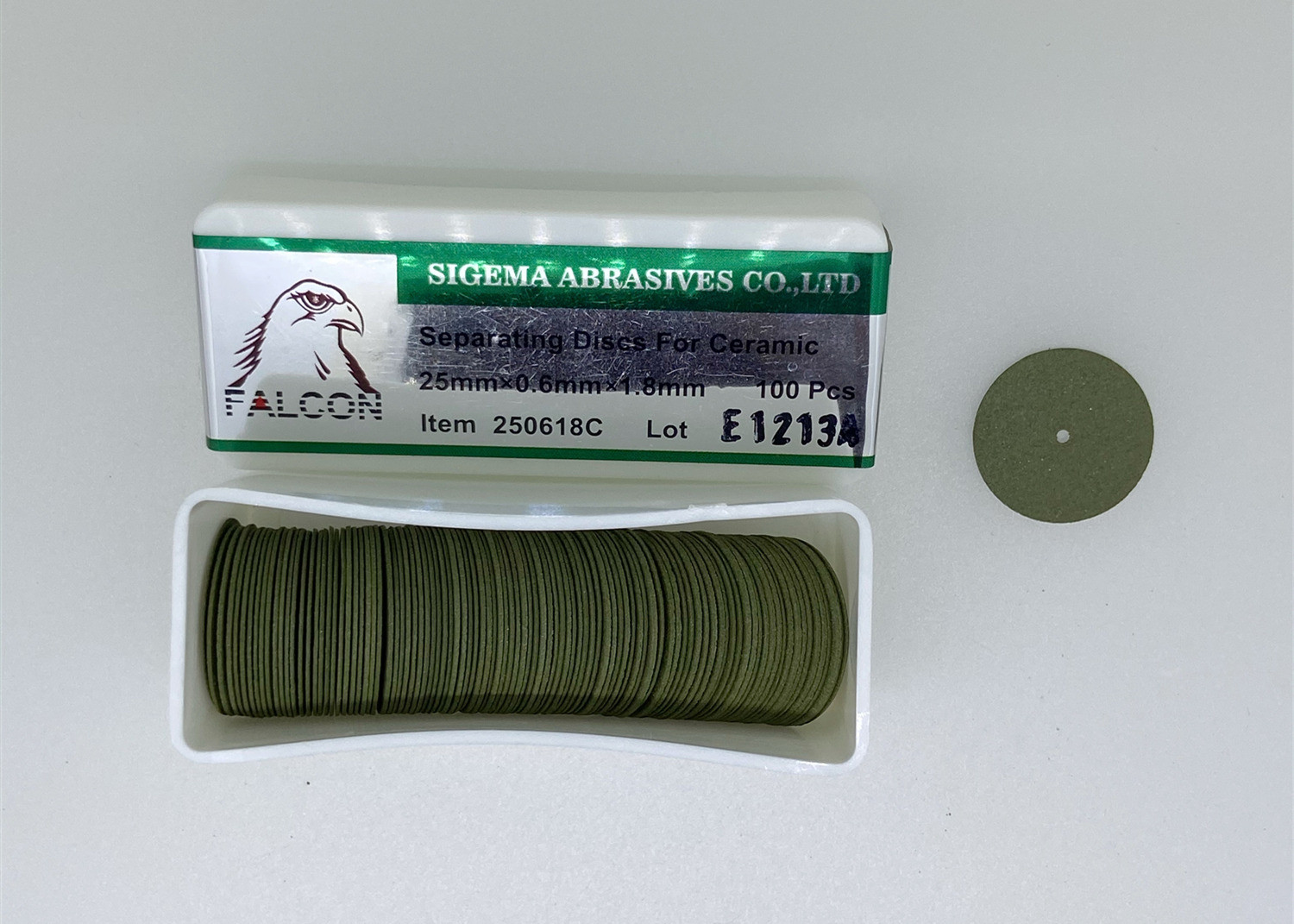 220618C Dental Diamond Discs Green 22mm Silicon Carbide Grinding Wheel