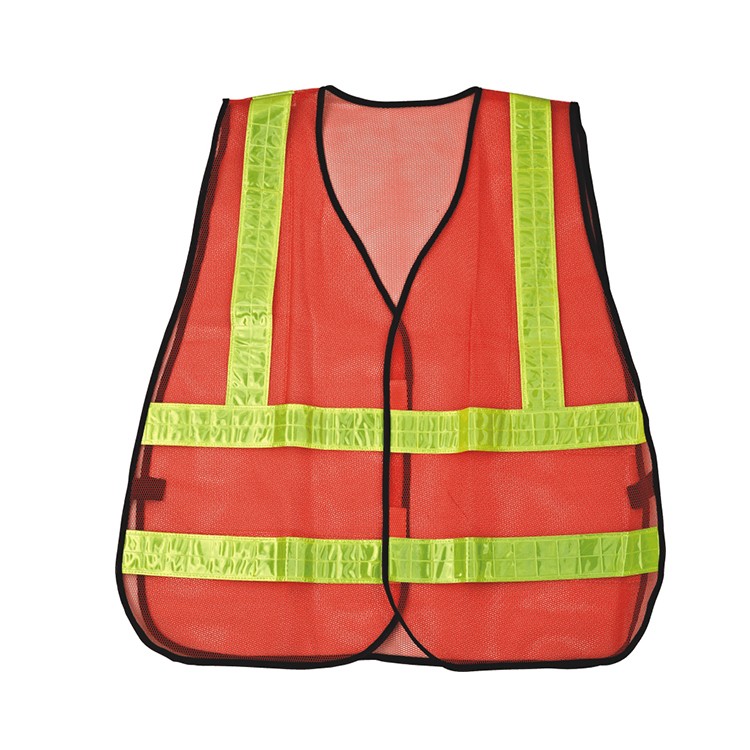 Unisex Mesh PVC Reflective Tape Safety Vest for Construction Heavy-Duty and Durable