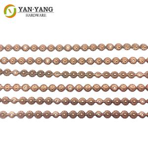 China Upholstery metal sofa nail trims nail head strip 11 mm decorative nail strip wholesale