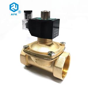 China Pilot Diaphragm 24V 2in Brass Solenoid Valve NPT Thread wholesale